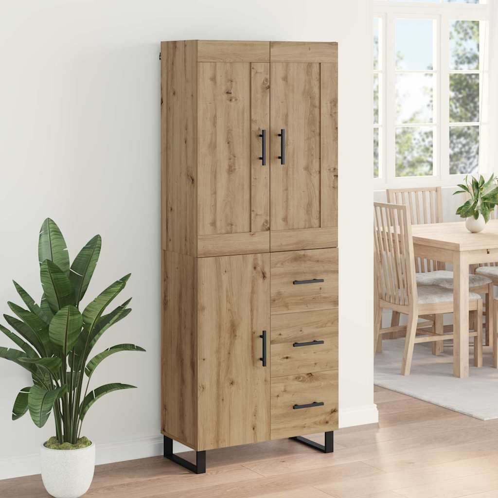 vidaXL Highboard Artisan Oak 69,5 x 34 x 180 εκ. Επεξεργασμένο ξύλο