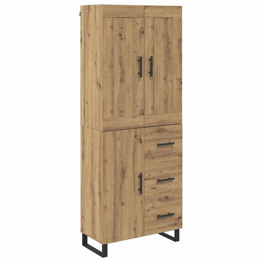 vidaXL Highboard Artisan Oak 69,5 x 34 x 180 εκ. Επεξεργασμένο ξύλο