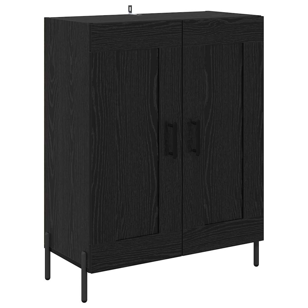 vidaXL Highboard 2 pcs Μαύρη Οξυά Επεξεργασμένο ξύλο