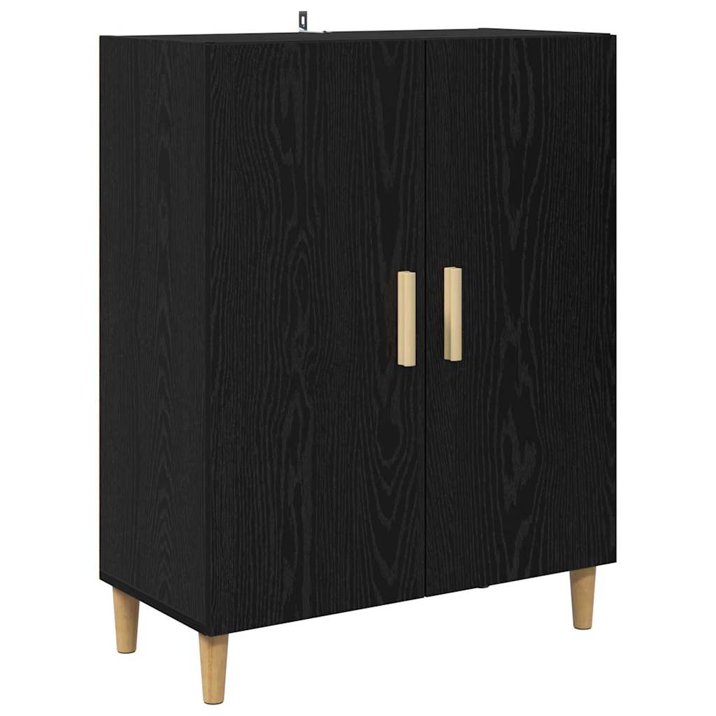 vidaXL Highboard Μαύρη Οξυά 69,5 x 34 x 180 εκ. Επεξεργασμένο ξύλο