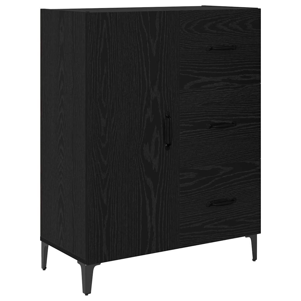 vidaXL Highboard Μαύρη Οξυά 69,5 x 34 x 180 εκ. Επεξεργασμένο ξύλο