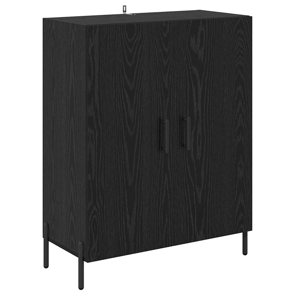 vidaXL Highboard Μαύρη Οξυά 69,5 x 34 x 180 εκ. Επεξεργασμένο ξύλο