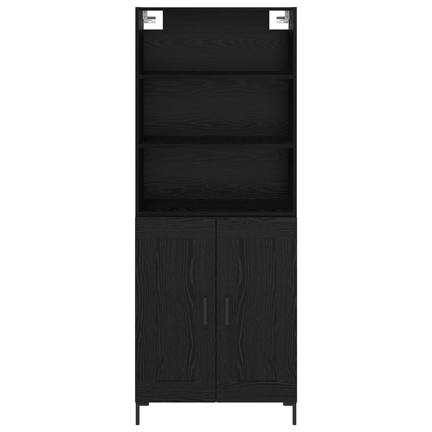 vidaXL Highboard Μαύρη Οξυά 69,5 x 34 x 180 εκ. Επεξεργασμένο ξύλο