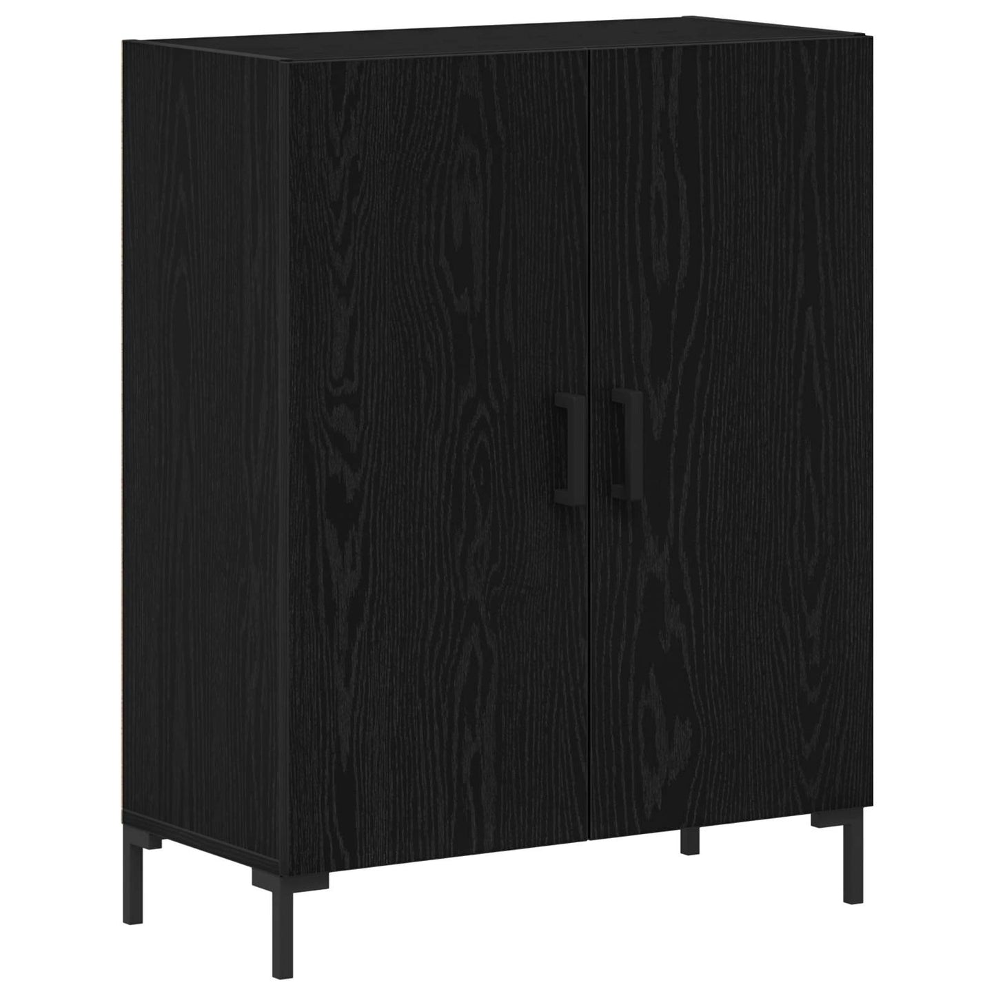 vidaXL Highboard 2 pcs Μαύρη Οξυά Επεξεργασμένο ξύλο