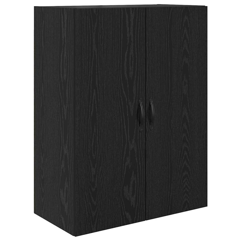 vidaXL Highboard 2 pcs Μαύρη Οξυά Μηχανική ξυλεία και γυαλί