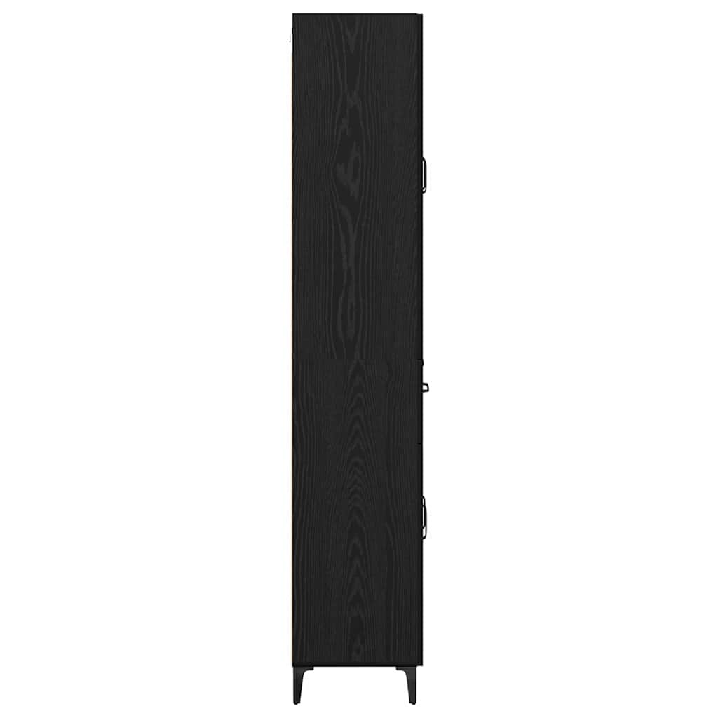 vidaXL Highboard Μαύρη Οξυά 69,5 x 34 x 180 εκ. Επεξεργασμένο ξύλο