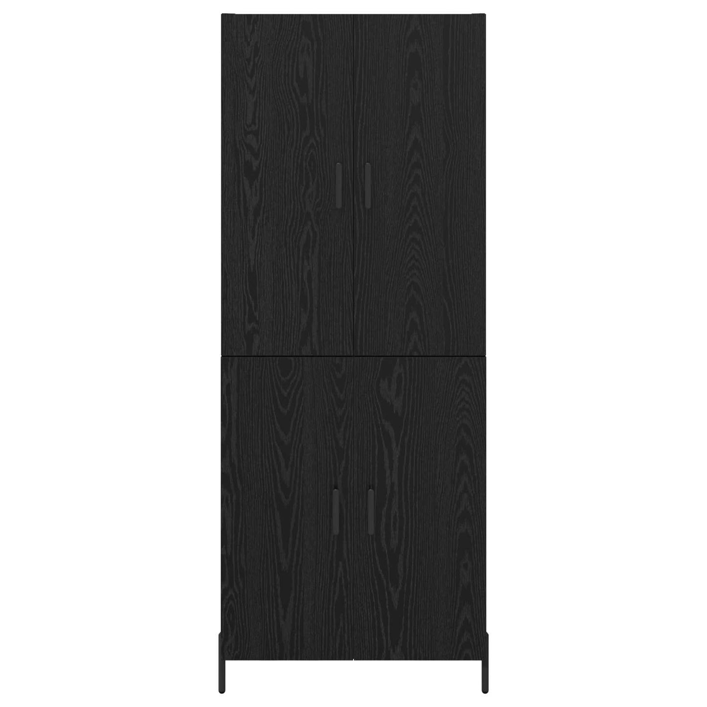 vidaXL Highboard Μαύρη Οξυά 69,5 x 34 x 180 εκ. Επεξεργασμένο ξύλο