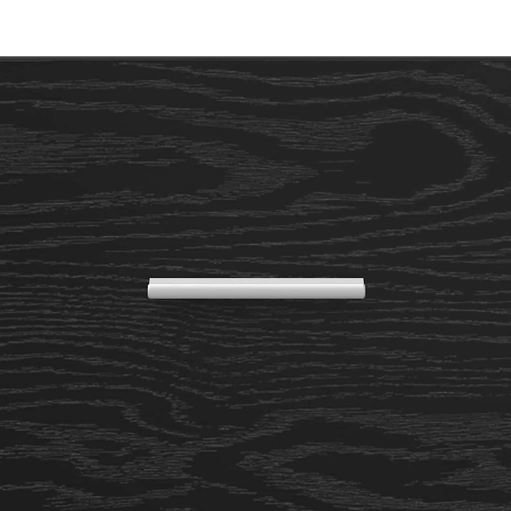 vidaXL Ντουλάπι Μπάνιου με συρτάρι Μαύρη Οξυά 100 x 38,5 x 46 cm