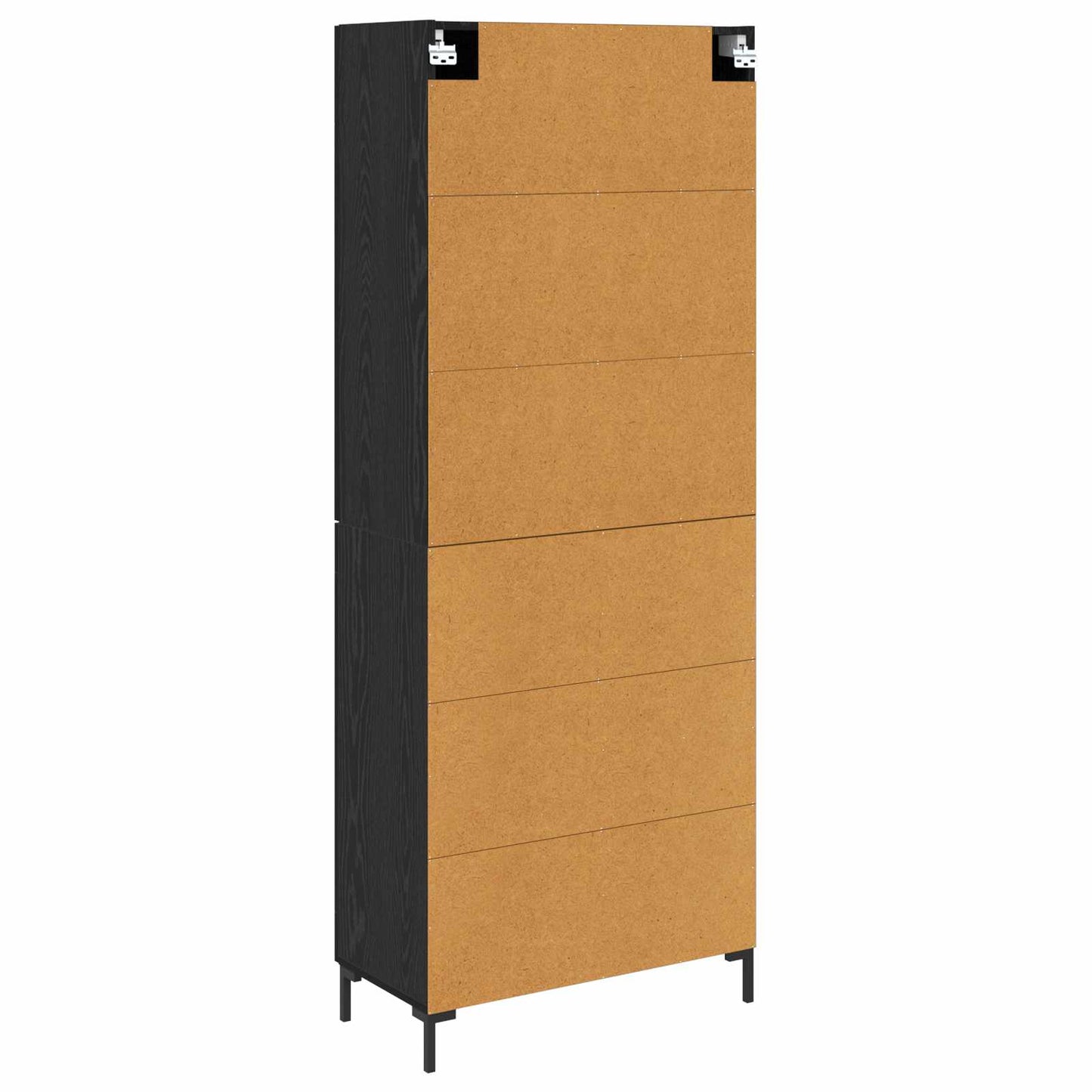 vidaXL Highboard Μαύρη Οξυά 69,5 x 34 x 180 εκ. Επεξεργασμένο ξύλο