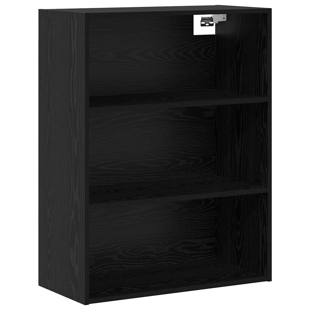 vidaXL Highboard Μαύρη Οξυά 69,5 x 34 x 180 εκ. Σύνθετο Ξύλο και Γυαλί