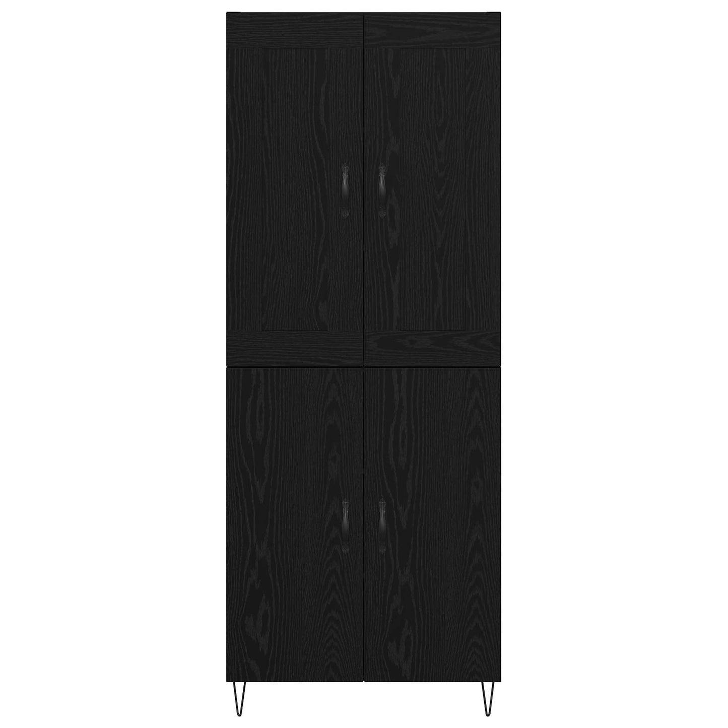 vidaXL Highboard Μαύρη Οξυά 69,5 x 34 x 180 εκ. Επεξεργασμένο ξύλο