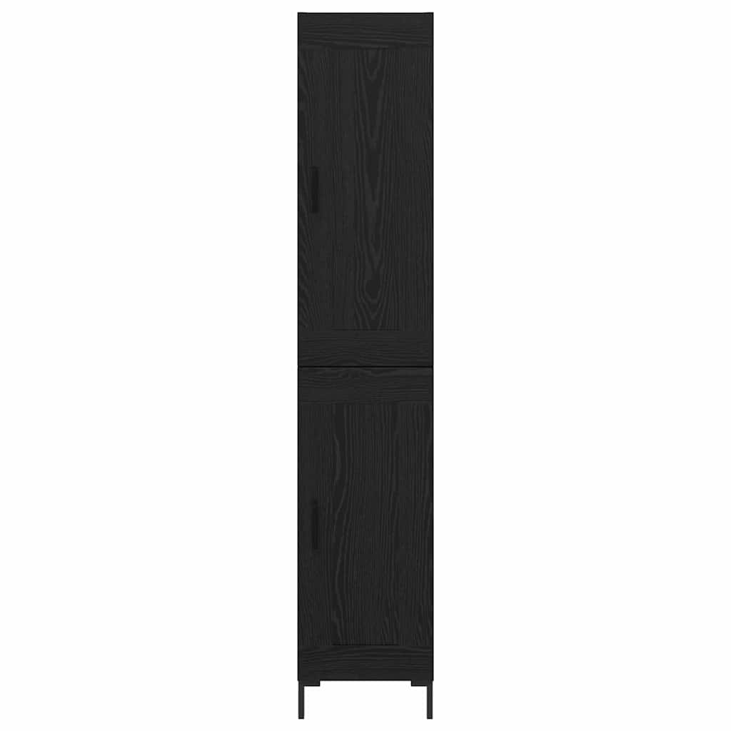 vidaXL Highboard Μαύρη Οξυά 34,5 x 34 x 180 εκ. Επεξεργασμένο ξύλο