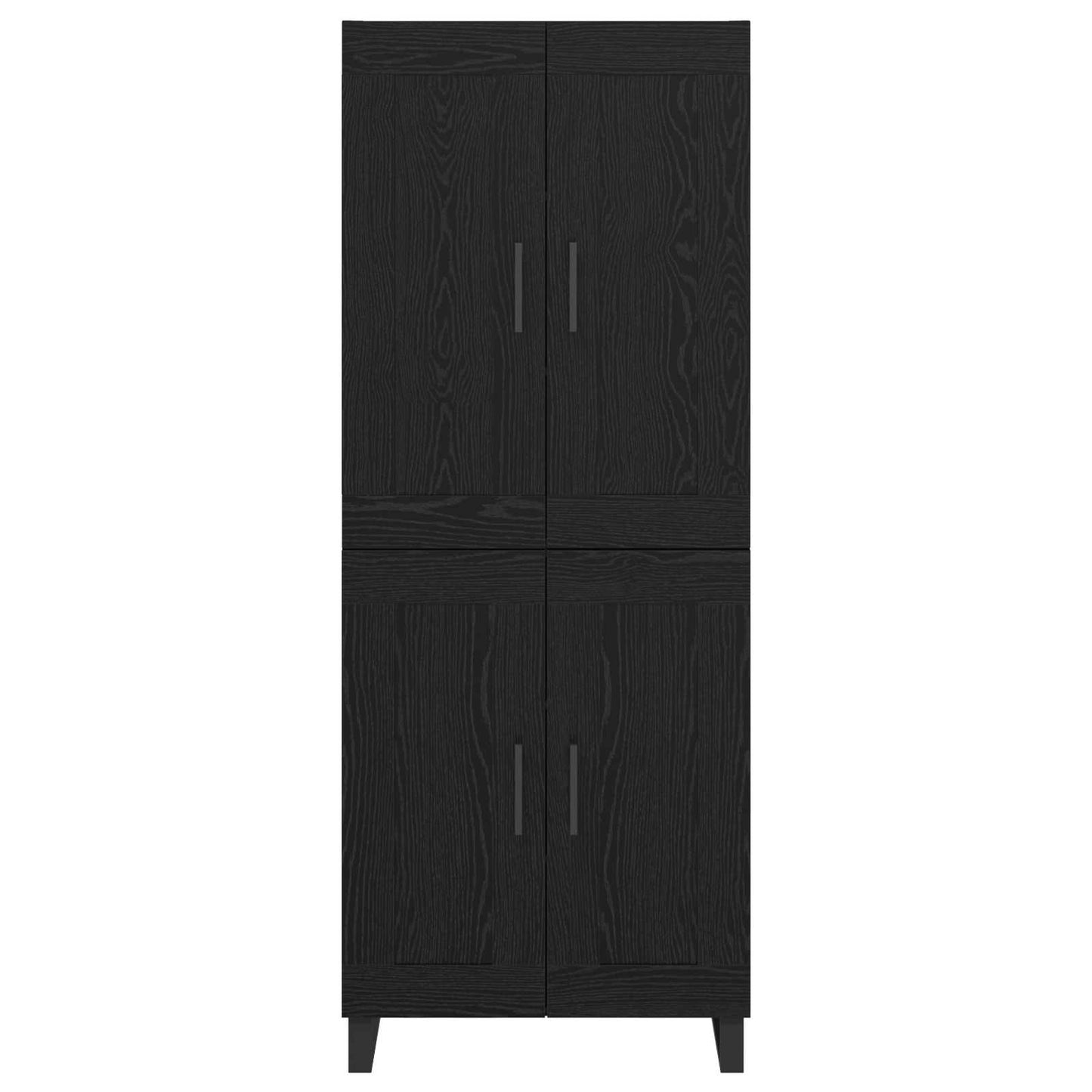 vidaXL Highboard Μαύρη Οξυά 69,5 x 34 x 180 εκ. Επεξεργασμένο ξύλο