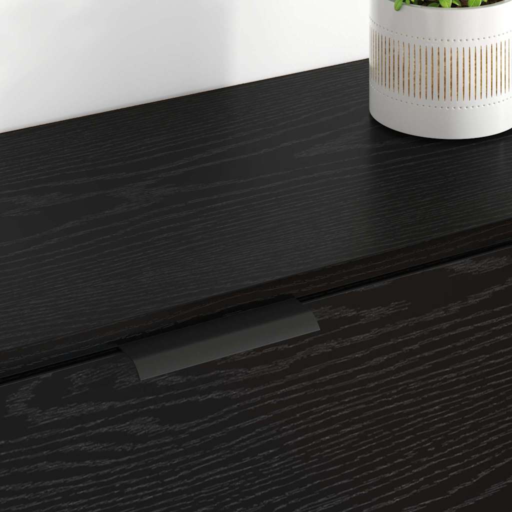 vidaXL Πλαϊνό γραφείο με συρτάρι 3 pcs Μαύρη δρυς Επεξεργασμένο ξύλο