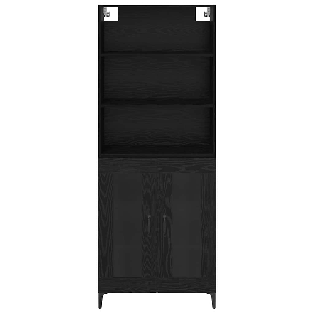 vidaXL Highboard Μαύρη Οξυά 69,5 x 34 x 180 εκ. Επεξεργασμένο ξύλο