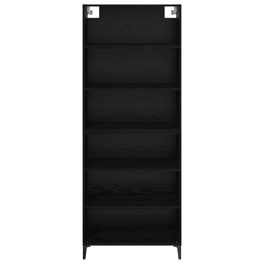 vidaXL Highboard Μαύρη Οξυά 69,5 x 34 x 180 εκ. Επεξεργασμένο ξύλο