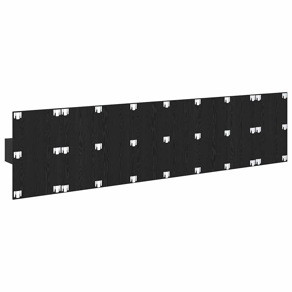 vidaXL Κεφαλή κρεβατιού με κομοδίνο Μαύρη Οξυά 337 x 32,5 x 80 εκ