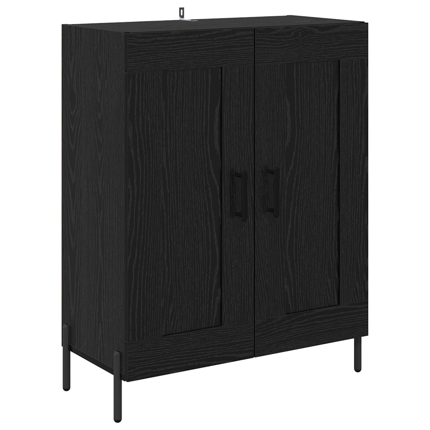 vidaXL Highboard Μαύρη Οξυά 69,5 x 34 x 180 εκ. Επεξεργασμένο ξύλο
