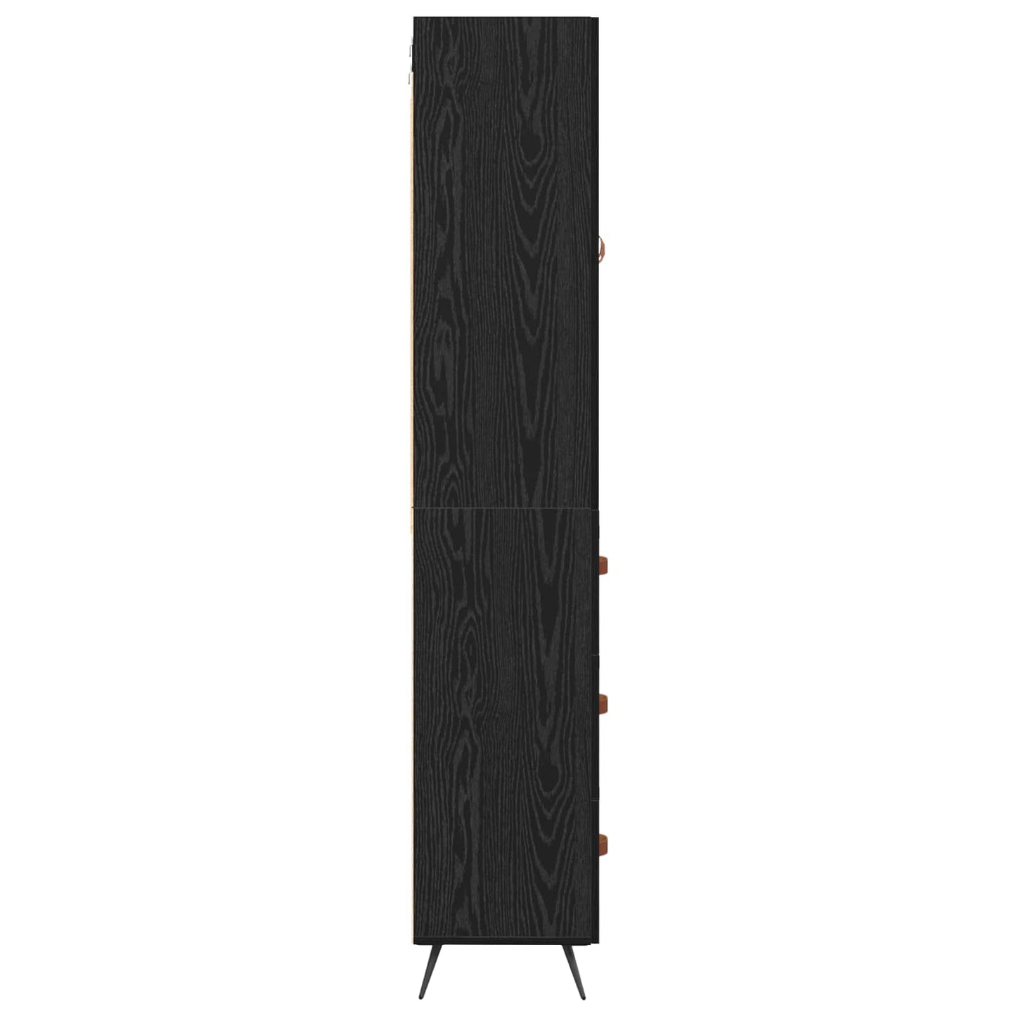 vidaXL Highboard Μαύρη Οξυά 69,5 x 34 x 180 εκ. Επεξεργασμένο ξύλο