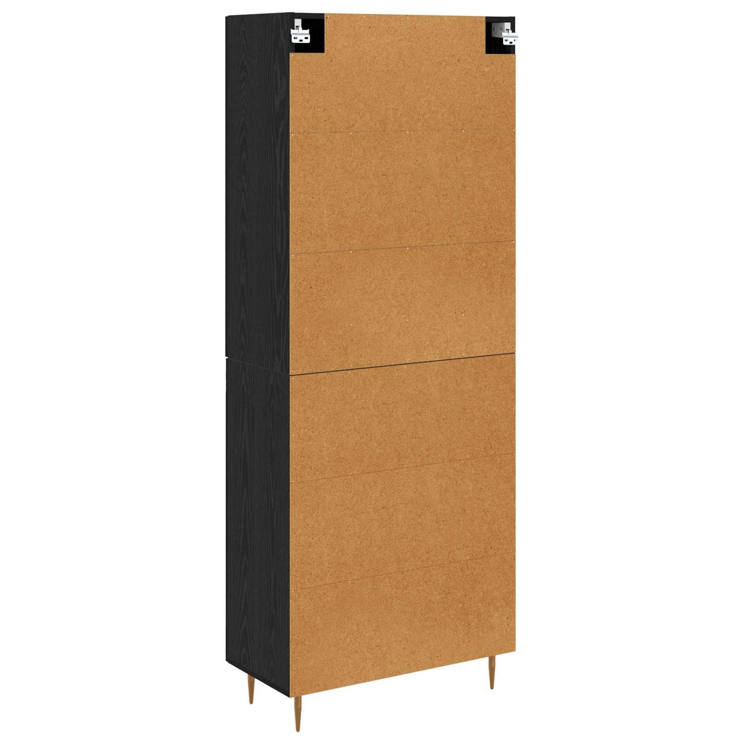 vidaXL Highboard Μαύρη Οξυά 69,5 x 34 x 180 εκ. Επεξεργασμένο ξύλο
