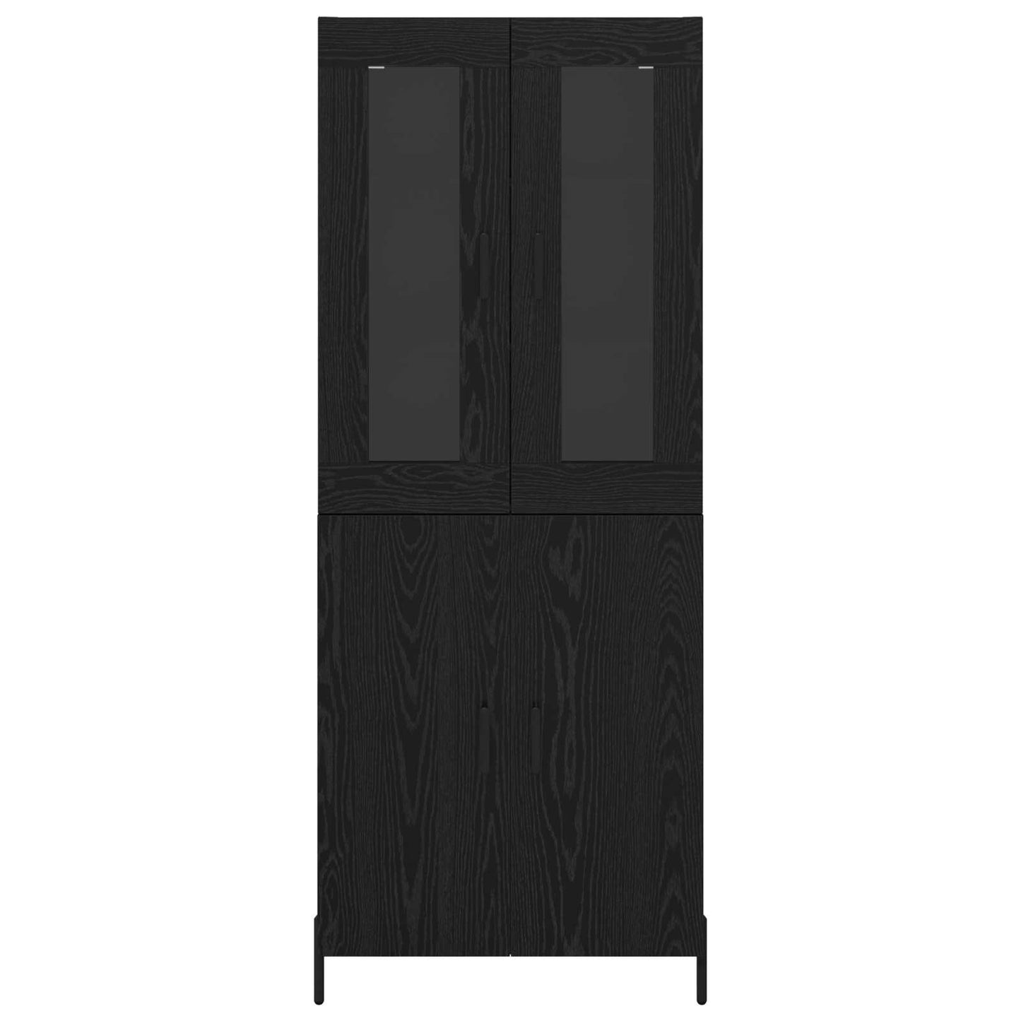 vidaXL Highboard Μαύρη Οξυά 69,5 x 34 x 180 εκ. Επεξεργασμένο ξύλο