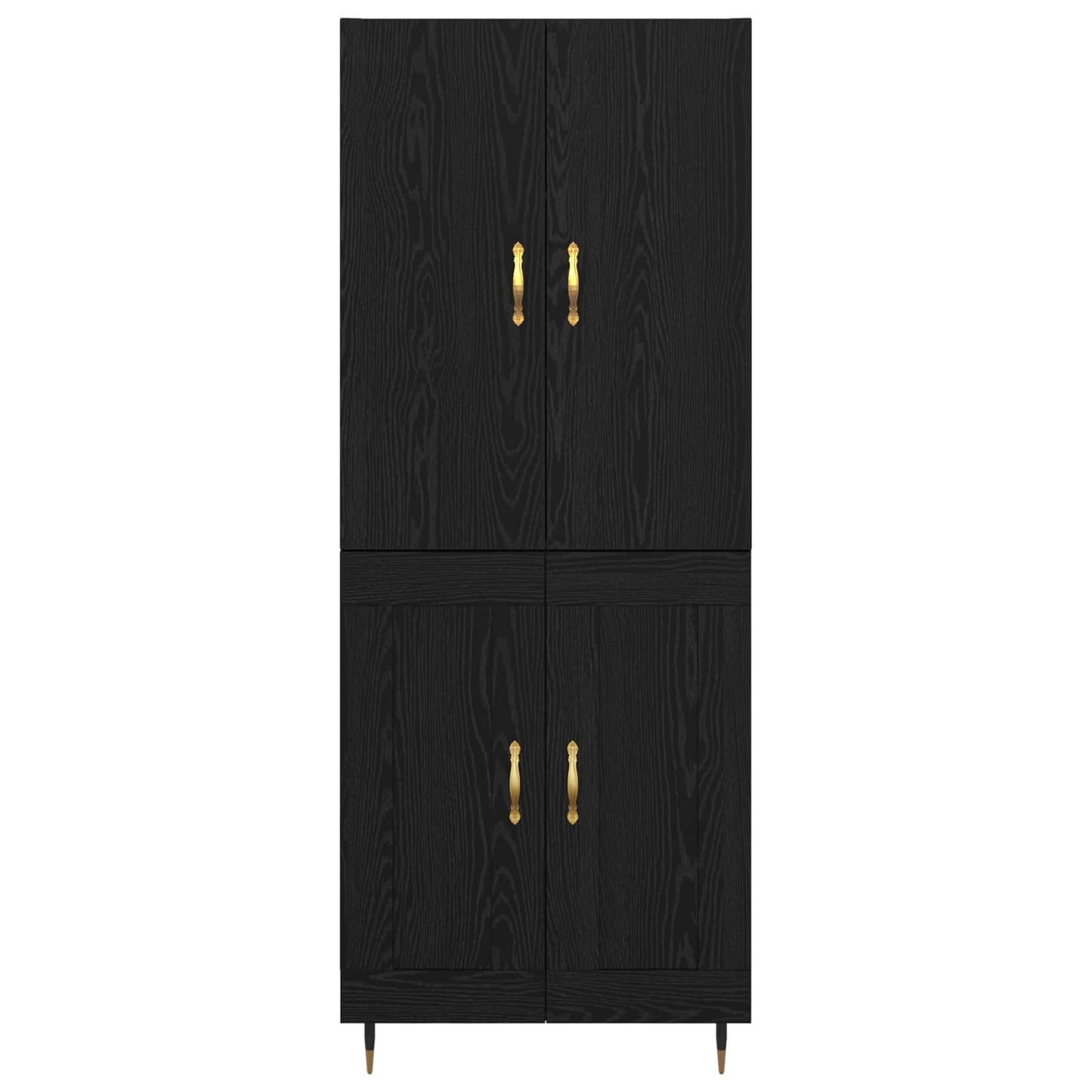 vidaXL Highboard Μαύρη Οξυά 69,5 x 34 x 180 εκ. Επεξεργασμένο ξύλο