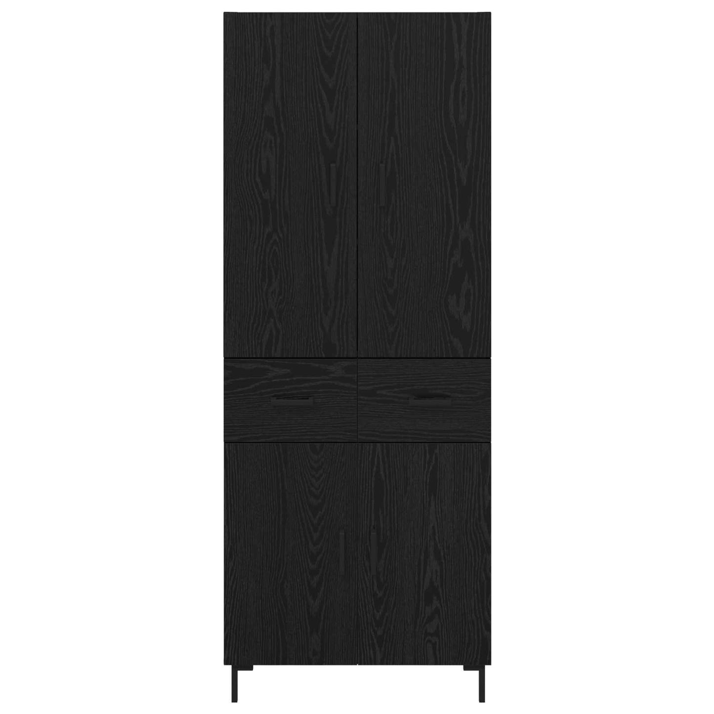 vidaXL Highboard Μαύρη Οξυά 69,5 x 34 x 180 εκ. Επεξεργασμένο ξύλο