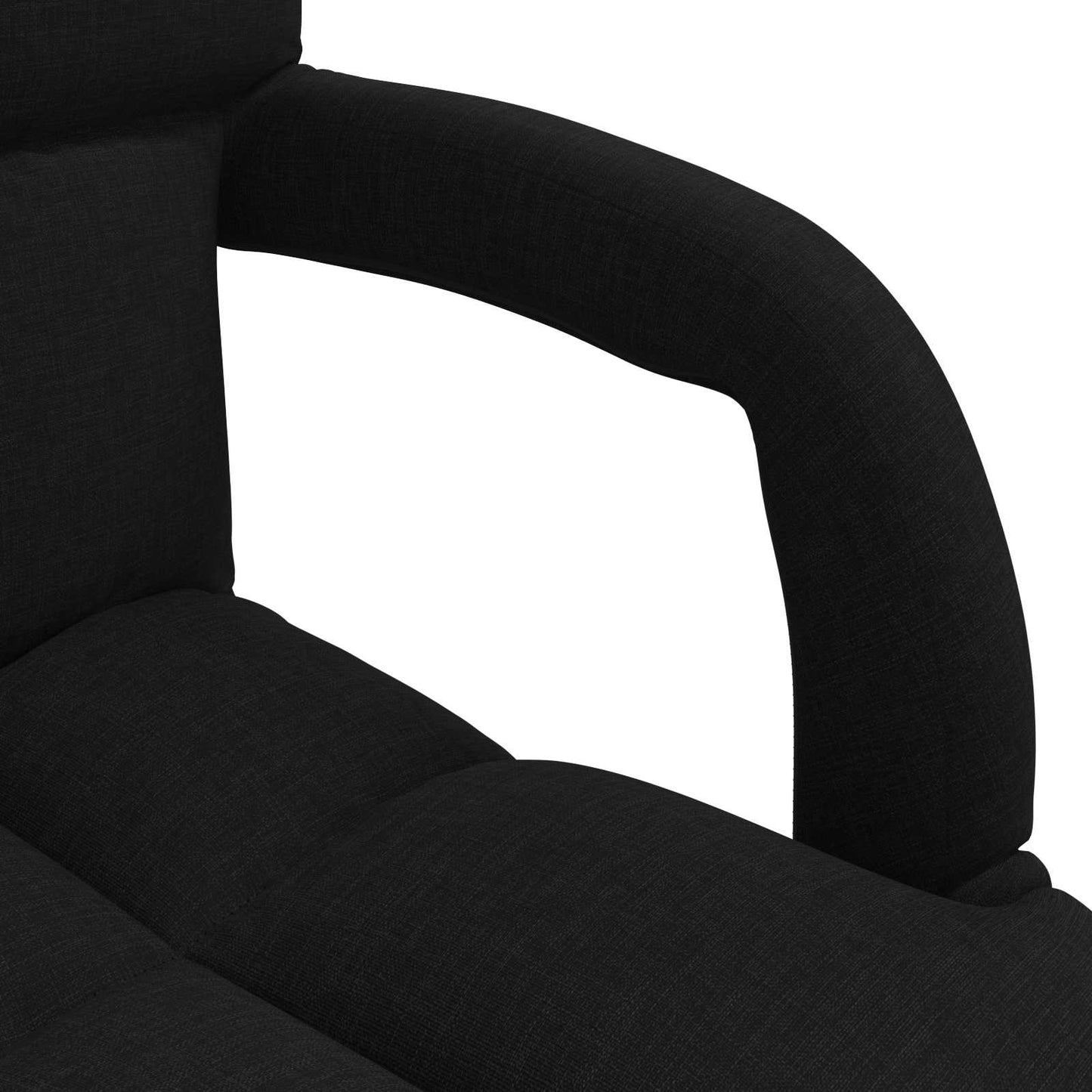vidaXL Ρυθμιζόμενη Πολυθρόνα Δαπέδου Μαύρο 58 x 62 x 58 εκ Ύφασμα