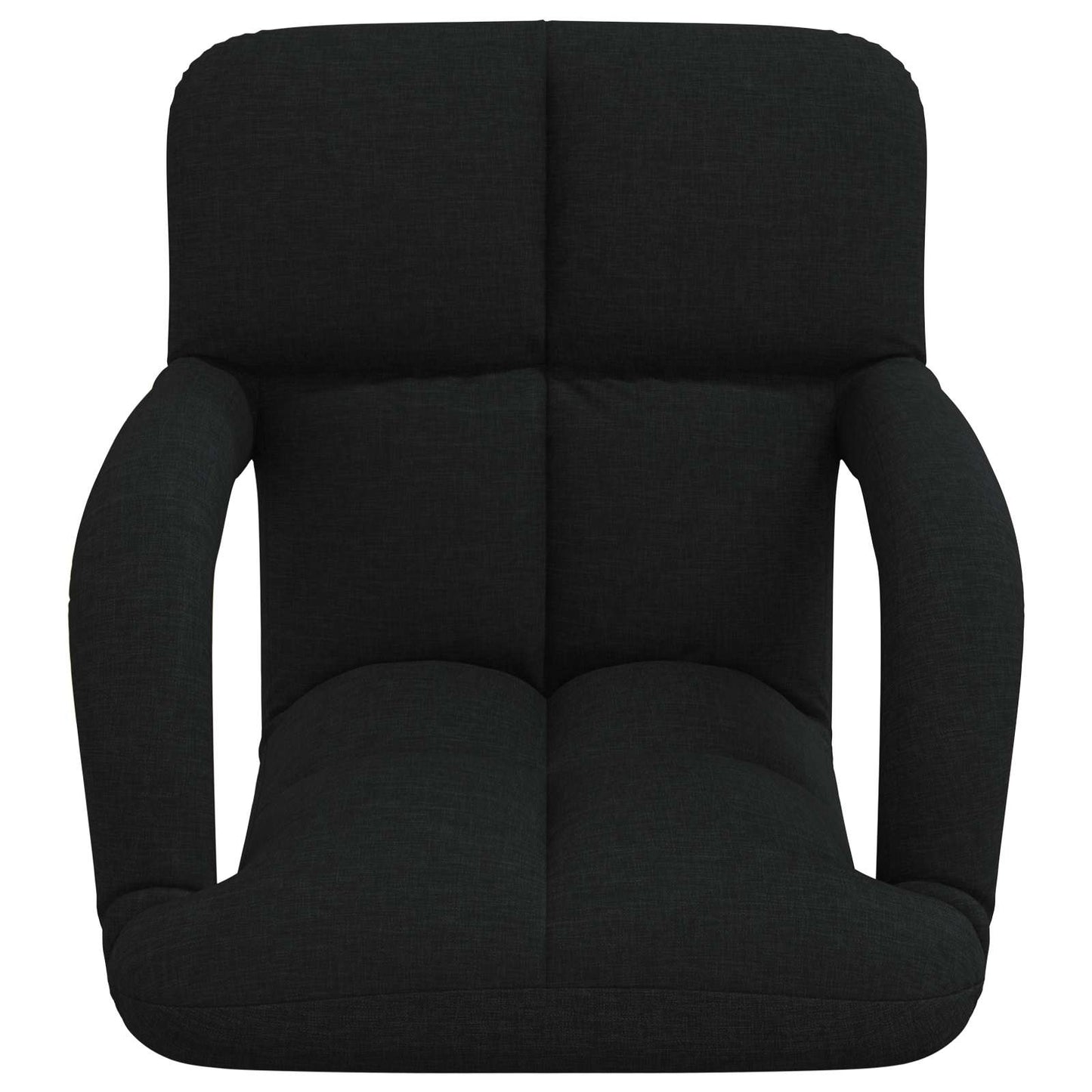 vidaXL Ρυθμιζόμενη Πολυθρόνα Δαπέδου Μαύρο 58 x 62 x 58 εκ Ύφασμα
