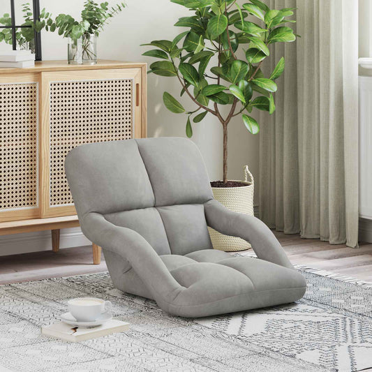 vidaXL Καρέκλα Δαπέδου Ανοιχτό γκρι 58 x 62 x 58 εκ Βελούδο