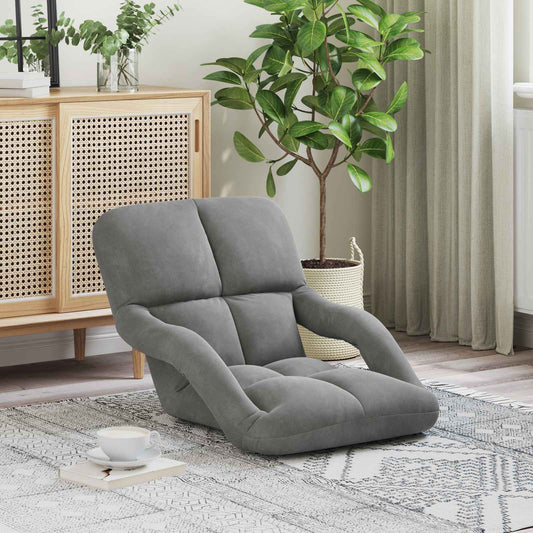 vidaXL Καρέκλα Δαπέδου Σκούρο Γκρι 58 x 62 x 58 εκ Βελούδο