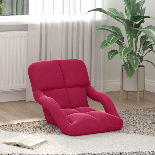 vidaXL Καρέκλα Δαπέδου Κόκκινο 58 x 62 x 58 εκ Βελούδο