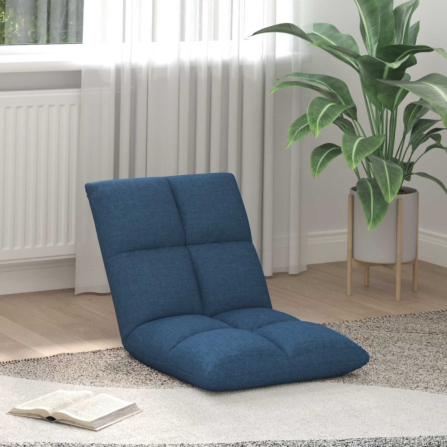 vidaXL Καρέκλα Δαπέδου Μπλε 50 x 61 x 57 εκ ύφασμα