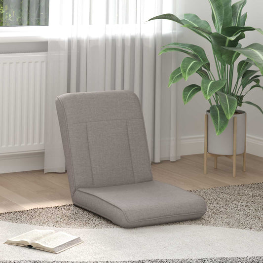 vidaXL Ρυθμιζόμενη Πολυθρόνα Δαπέδου Taupe Ύφασμα