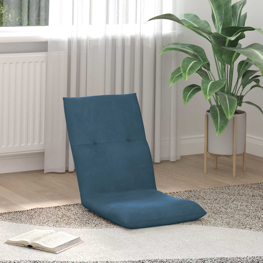 vidaXL Καρέκλα Δαπέδου Μπλε 46 x 50 x 61 εκ. Βελούδο