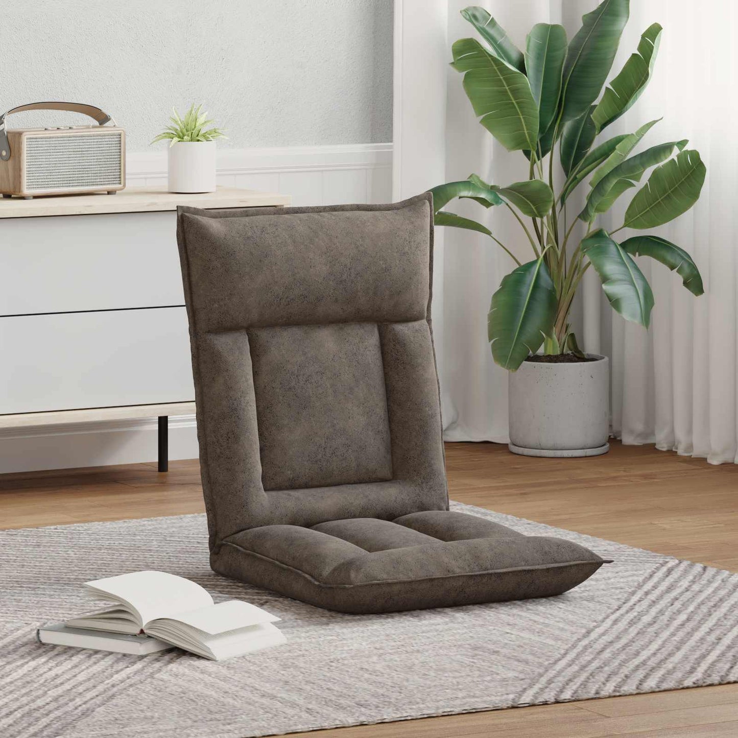 vidaXL Καρέκλα Δαπέδου Σκούρο Γκρι 55 x 61 x 70 εκ ύφασμα