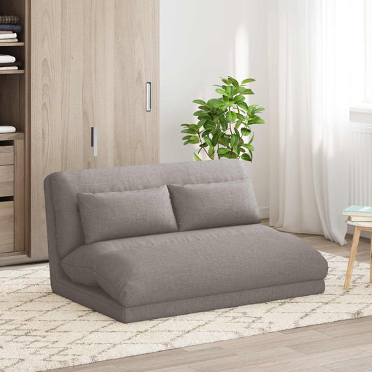 vidaXL Ρυθμιζόμενη Πολυθρόνα Δαπέδου Taupe Ύφασμα