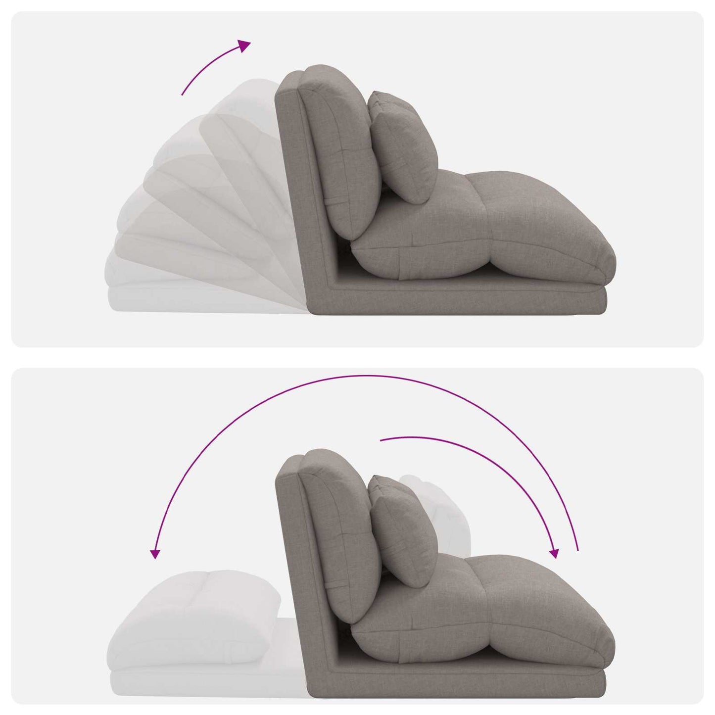 vidaXL Καρέκλα Δαπέδου Taupe 110 x 82 x 55 εκ ύφασμα