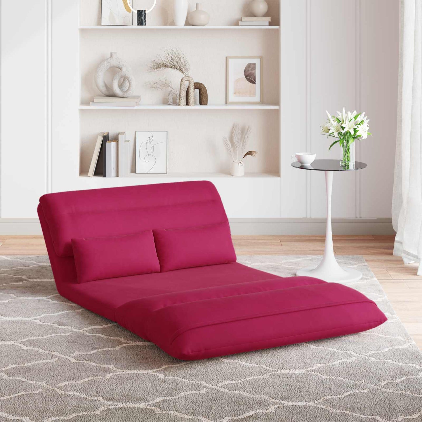 vidaXL Καρέκλα Δαπέδου Κόκκινο 110 x 82 x 55 εκ Βελούδο