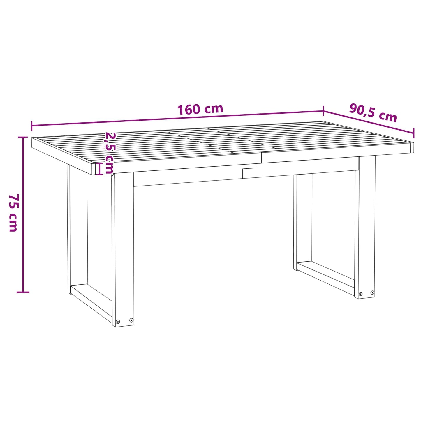 vidaXL Τραπεζαρία NOAIN 160 cm Μασίφ Ξύλο Πεύκου Μαύρο Ορθογώνιος