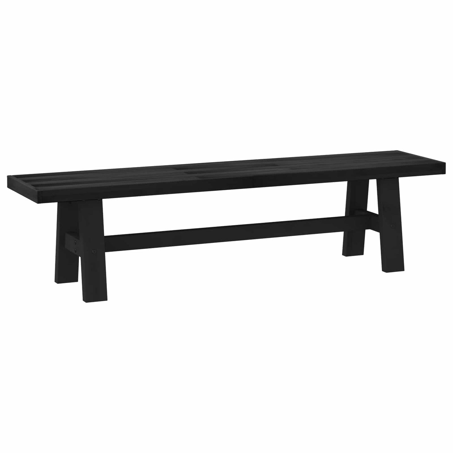 vidaXL Καθιστικό Σαλονιού NOAIN 180 x 41 x 45 εκ Στερεό πεύκο Μαύρο