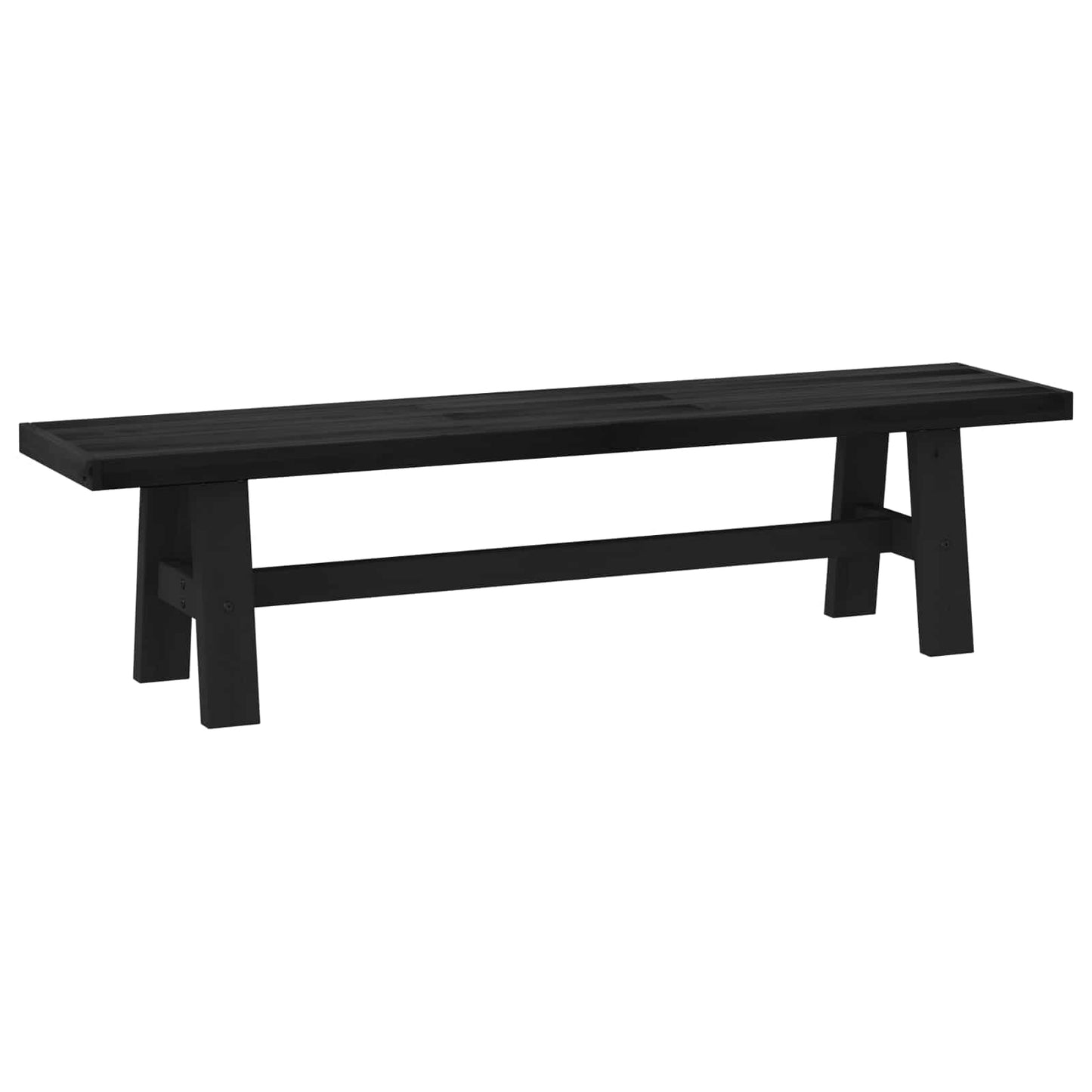 vidaXL Καθιστικό Σαλονιού NOAIN 180 x 41 x 45 εκ Στερεό πεύκο Μαύρο