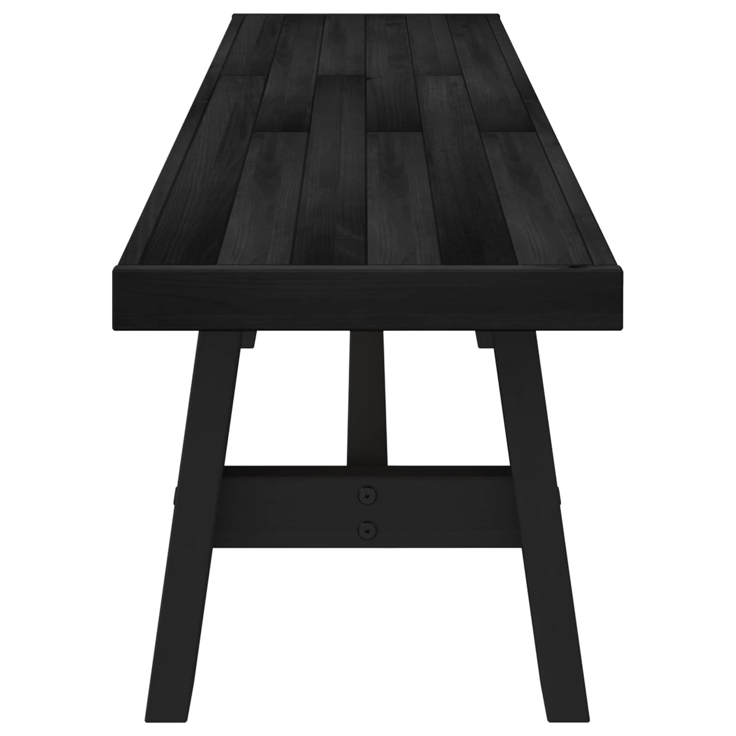 vidaXL Καθιστικό Σαλονιού NOAIN 180 x 41 x 45 εκ Στερεό πεύκο Μαύρο