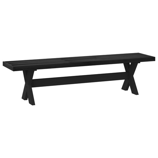 vidaXL Καθιστικό Σαλονιού NOAIN 180 x 41 x 45 εκ Στερεό πεύκο Μαύρο