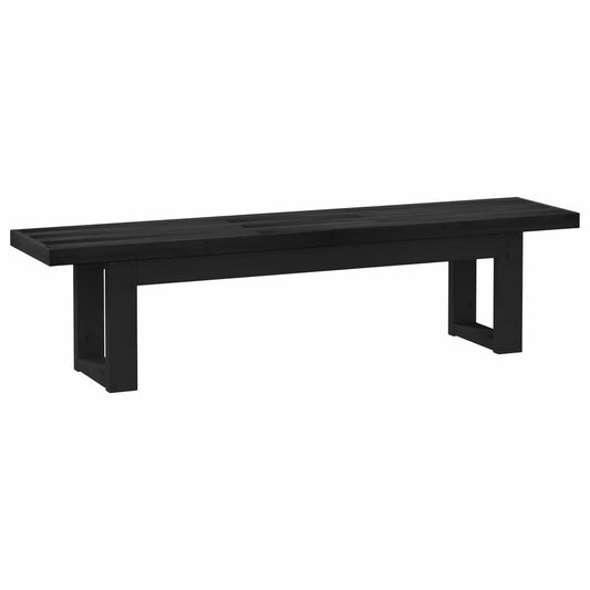 vidaXL Καθιστικό Σαλονιού NOAIN 180 x 41 x 45 εκ Στερεό πεύκο Μαύρο