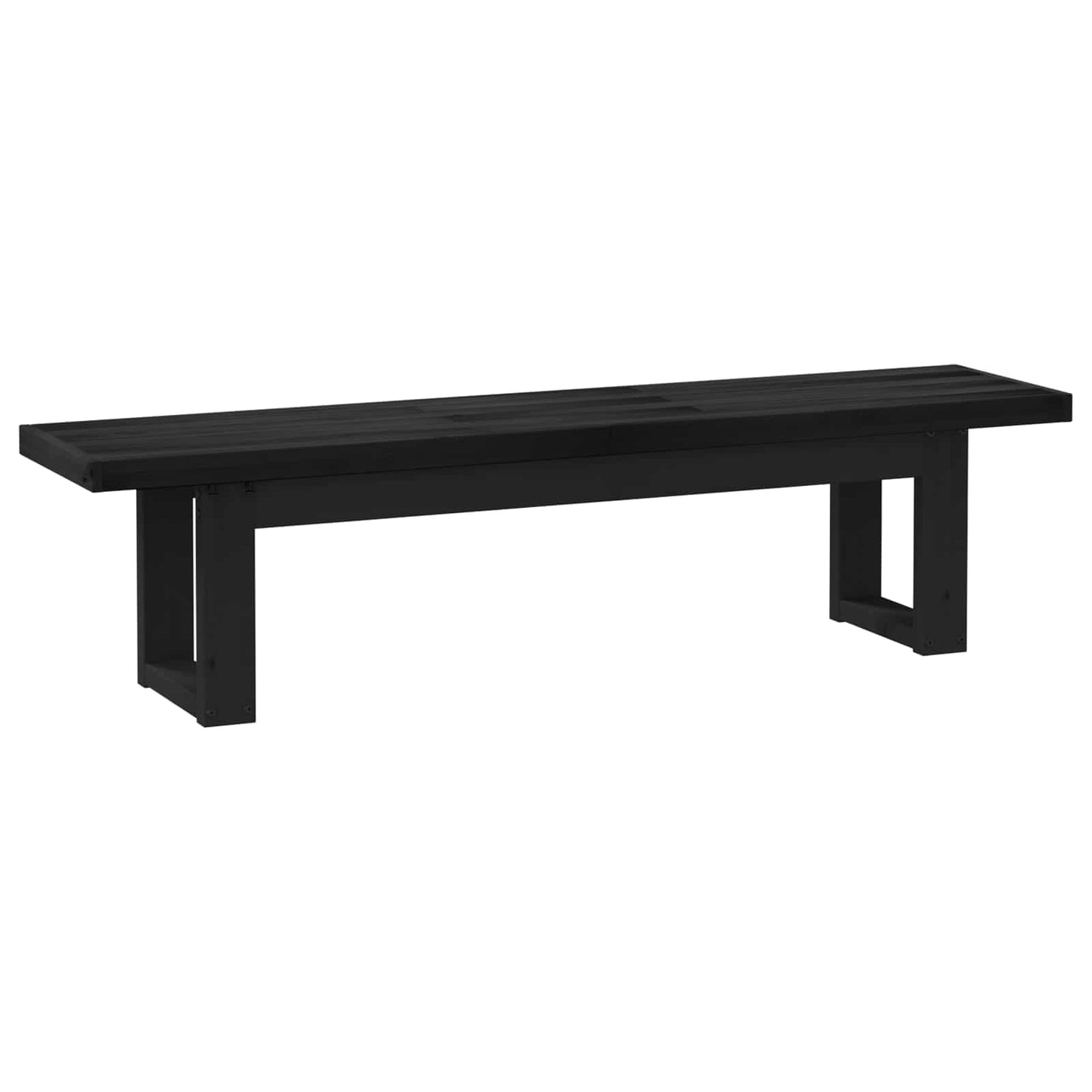 vidaXL Καθιστικό Σαλονιού NOAIN 180 x 41 x 45 εκ Στερεό πεύκο Μαύρο