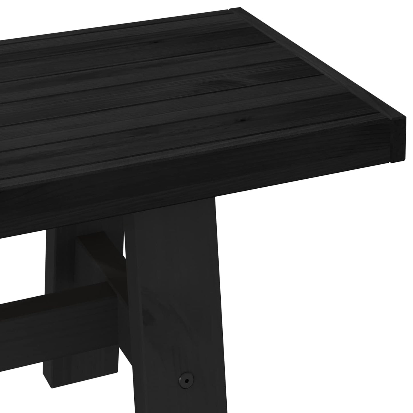vidaXL Καθιστικό Σαλονιού NOAIN 160 x 41 x 45 εκ Στερεό πεύκο Μαύρο