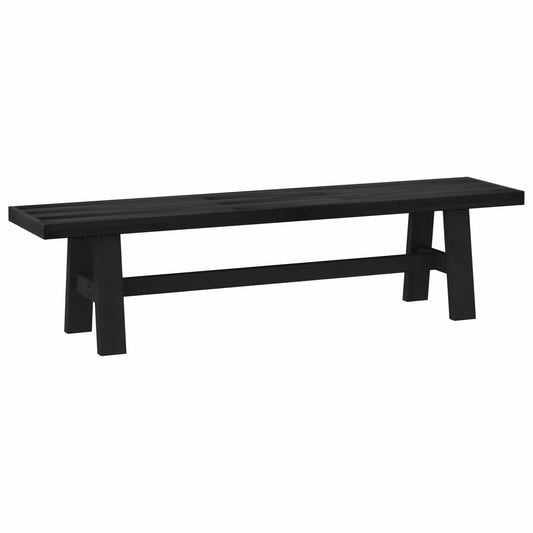 vidaXL Καθιστικό Σαλονιού NOAIN 160 x 41 x 45 εκ Στερεό πεύκο Μαύρο
