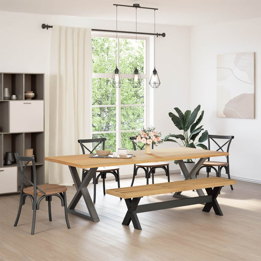 vidaXL Καθιστικό Σαλονιού NOAIN 160 x 41 x 45 εκ Στερεό πεύκο Φυσικό