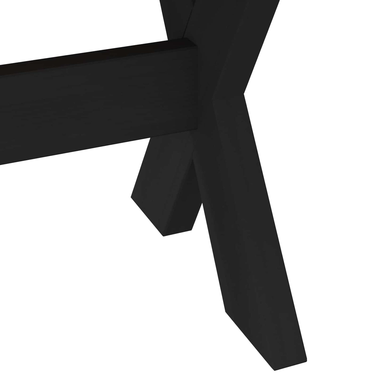 vidaXL Καθιστικό Σαλονιού NOAIN 160 x 41 x 45 εκ Στερεό πεύκο Μαύρο